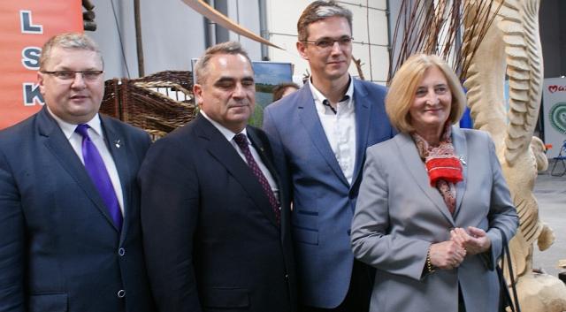 Od lewej: Krzysztof Grabowski, Eugeniusz Grzeszczak, Adam Jarubas, Zofia Szalczyk.