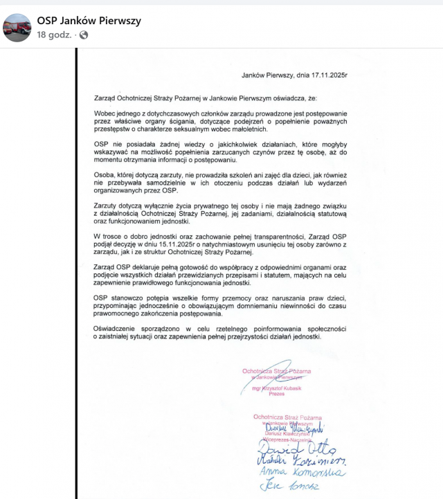 graf. FB/OSP Janków Pierwszy