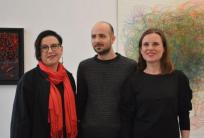 na fot. od lewej: Joanna Dudek / dyrektorka Galerii, Bartosz Kokosiński / artysta, Anna Ciabach / kuratorka