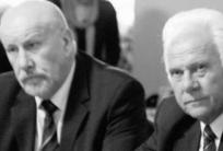 na fot.: Lech Topolan (z prawej) jako przewodniczący Rady Miejskiej z czasów prezydenta Jerzego Świątka (z lewej)