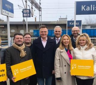na fot.: Szymon Hołownia, marszałek sejmu odwiedził we wtorek Kalisz