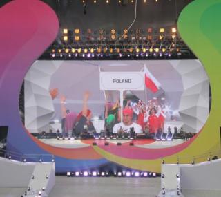 na fot. Początek przemarszu reprezentacji Polski podczas ceremonii otwarcia World Games