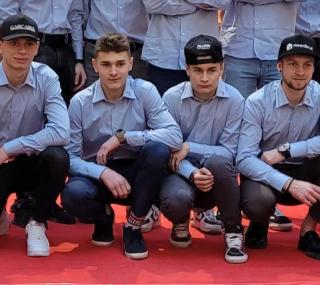na fot. od lewej: Jakub Krawczyk, Filip Seniuk, Gracjan Szostak i Kacper Grzelak