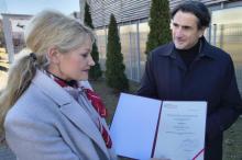 na fot. posłanka Karolina Pawliczak / KO i Grzegorz Kulawinek / v-prez. Kalisza
